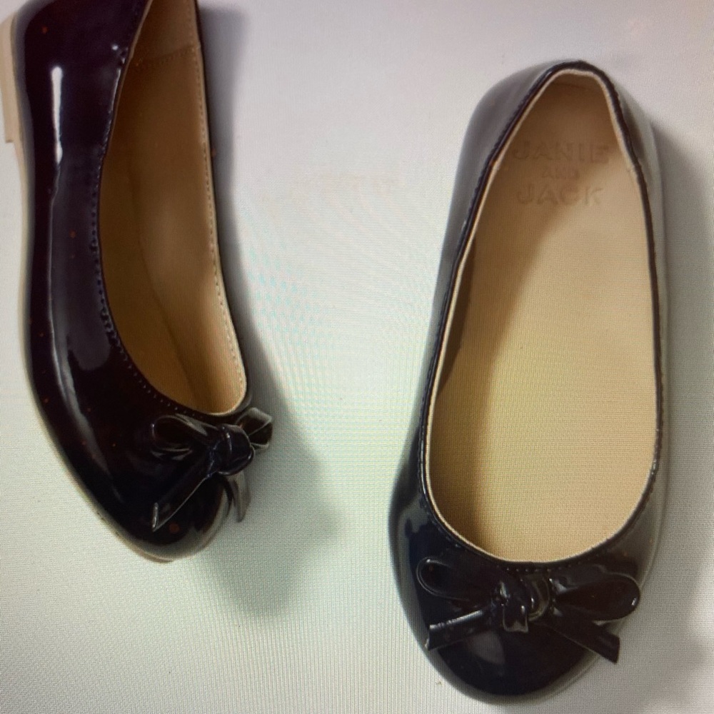 Little Girls Janie & Jack Navy Flats
